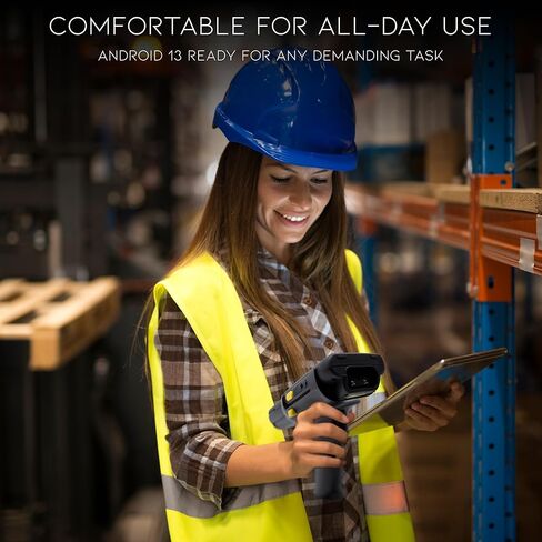 Chainway C61 Wireless Android Barcode Scanner Handheld with Pistol Grip, 2D/1D/QR Code Reader, Android 13 with Play Store, Vivid Screen, WiFi, Warehouse Inventory Scanning (Build Your Own) in Saudi Arabia
