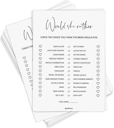 GardenCity Bridal Shower Games, What Did The Groom Say Bridal Shower Game for 50 Guests - Minimalist in Saudi Arabia
