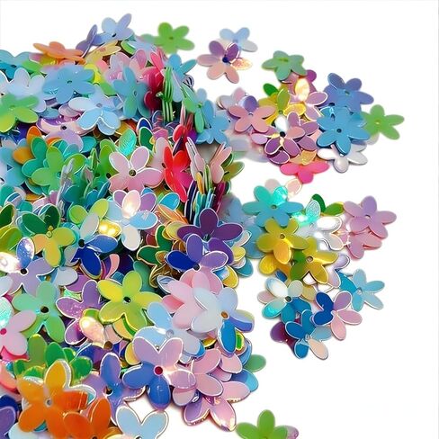 Glitter Flower Sequins, Mixed Colors, Loose Embellishments for Sewing, Jewelry Making, Wedding Decoration, Christmas, Clothes in Kuwait