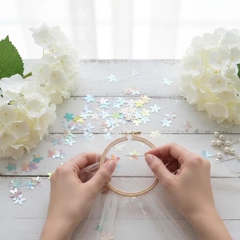 Glitter Flower Sequins, Mixed Colors, Loose Embellishments for Sewing, Jewelry Making, Wedding Decoration, Christmas, Clothes in Kuwait