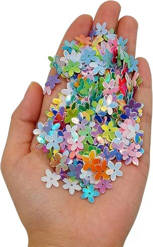 Glitter Flower Sequins, Mixed Colors, Loose Embellishments for Sewing, Jewelry Making, Wedding Decoration, Christmas, Clothes in Kuwait