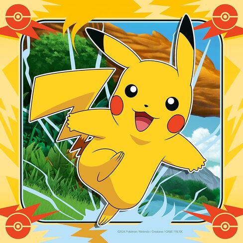 Ravensburger - Pokémon Puzzles Pack Of 3 | Puzzle 5 Years Or Over | Gifts for 5 Year Old Children 3 X 49 Pieces | Kids Puzzles 21 X 21 Cm | Ravensburger Puzzle in Kuwait