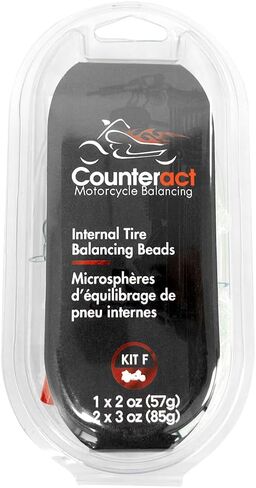 Counteract KIT-F Motorcycle Do It Yourself Tire/Wheel Balancing Beads Kit - (1) 2oz (2) 3oz Balancing Bead Applications, (3) Valve Caps and Cores, (1) Core Remover, Injector Bottle in Kuwait
