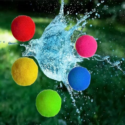 100pcs Reusable Water Balls,Reusable Water Balloons for Outdoor Toy and Games, Water Toys for Kids and Adults,Water Toys for Beach Pool Summer Fun Party in Saudi Arabia