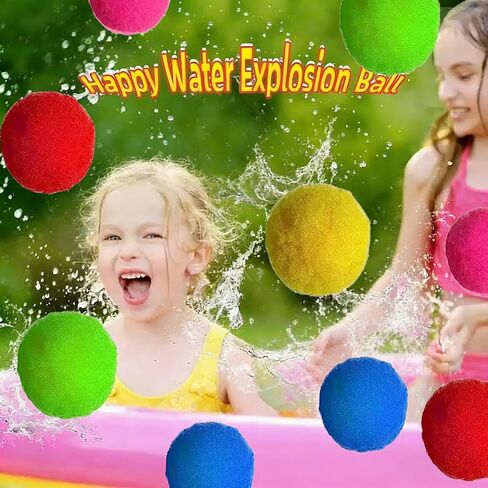 100pcs Reusable Water Balls,Reusable Water Balloons for Outdoor Toy and Games, Water Toys for Kids and Adults,Water Toys for Beach Pool Summer Fun Party in Saudi Arabia