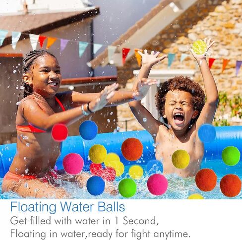 100pcs Reusable Water Balls,Reusable Water Balloons for Outdoor Toy and Games, Water Toys for Kids and Adults,Water Toys for Beach Pool Summer Fun Party in Saudi Arabia