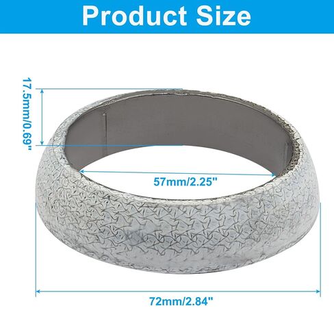 Exhaust Manifold Gasket, 2.25 Inches Exhaust Donut Gasket Car Accessories for Cars Trucks(57mm) in Saudi Arabia