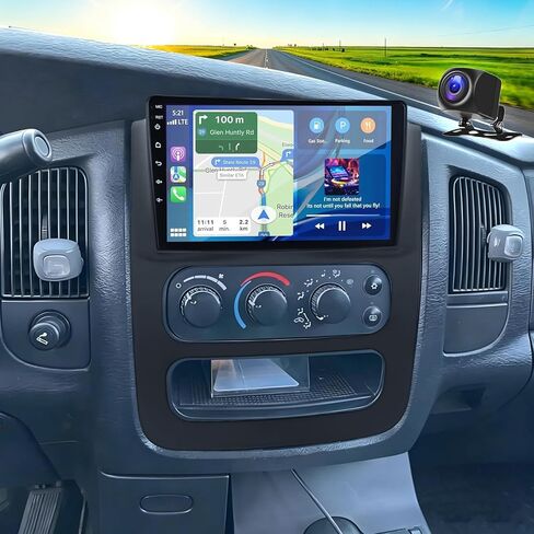 Android 13 Car Stereo Radio for Dodge Ram 1500 2500 3500 2003 2004 2005,9 inch IPS Touchscreen Stereo with CarPlay &Android Auto,Support GPS/Bluetooth/SWC/WiFi/FM/Backup Camera in Saudi Arabia
