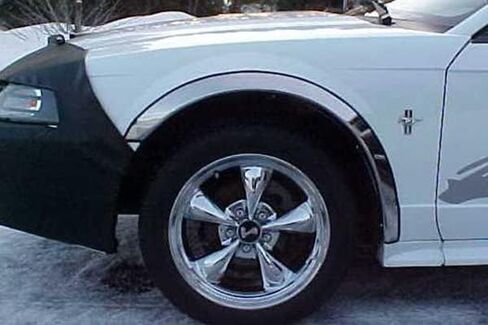 QMI 271304 -Fender Trim Compatible with Ford Mustang Full Arch Mirror Polished Stainless Steel Wide Width Set Of 4 in Saudi Arabia