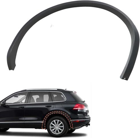 GXARTS أسود الجانب الخلفي الأيسر غطاء حاجز العجلة صب 7P6854819B9B9 متوافق مع Volkswagen Touareg 2011-2018 in Kuwait