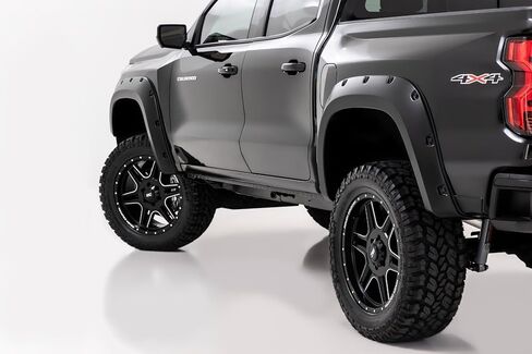 Rough Country Pocket Fender Flares for Chevy Colorado (2023-2026) - 1" Tire Coverage, 5.75" Height, Riveted Style, UV-Resistant ABS, Paintable Matte Black in Kuwait