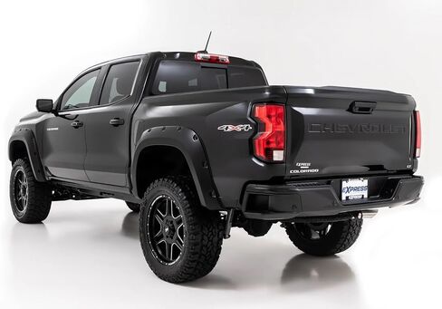 Rough Country Pocket Fender Flares for Chevy Colorado (2023-2026) - 1" Tire Coverage, 5.75" Height, Riveted Style, UV-Resistant ABS, Paintable Matte Black in Kuwait