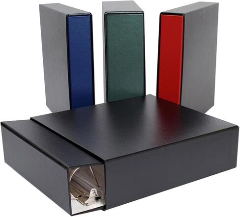 Archival Methods 2.5" Matching Three Ring Binder and Slip Case Set, Holds 10x11" Pages, Black in Saudi Arabia