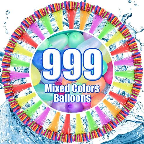 999 Pcs Tropical Summer Multicolored Water Balloons Outdoor Play Fun Water Ball Toys forAdults,Boys and Girls in Kuwait