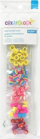 Creatology Characters Clay Bead Sample Pack – Assorted Emoji, Heart, Star & Rainbow PVC Clay Beads for Kids' Jewelry & Crafts, 12 Pack in Saudi Arabia
