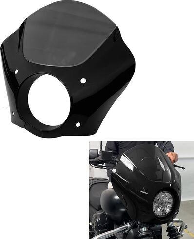 Green-L Gauntlet Headlight Fairing with Windshield Windscreen and Trigger Lock Mount Clamps Fit for Harley Sportster XL883 XL1200 1988-2022 in Kuwait