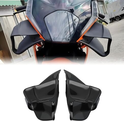 هدية دراجة نارية لـ KTM RC390 2022-2025، جناح سبويلر لـ KTM Winglet، بلاستيك ABS متين سهل التركيب ل هدية KTM RC390 (أسود ساطع) in Kuwait