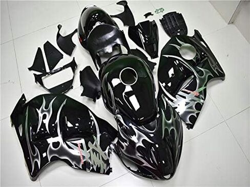 MC فضي أسود كامل هدية تناسب 1998-2007 هايابوسا Gen1 GSXR 1300 GSX-R قالب حقن ABS البلاستيك هيكل السيارة الجديد 1999 2000 2001 2002 2003 2004 2005 2006 M57 in Kuwait