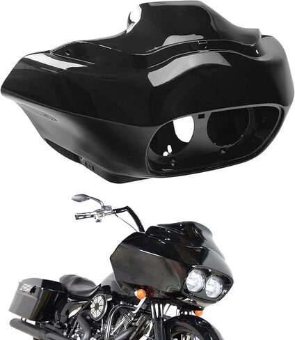 Gloss Black Double DIN Front Inner Fairing 4 Quad 6.5" Speaker pods Fit for Harley Davidson Touring Road Glide FLTR CVO 1996 1997 1998-2013 in Saudi Arabia