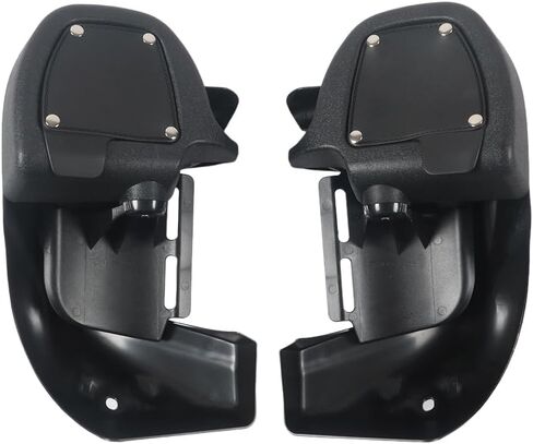 Lower Vented Leg Fairing + 6.5" Speakers W/Grills For Harley Touring 1983-2013 Road King Electra Street Glide Ultra Classic Vivid Black in Saudi Arabia