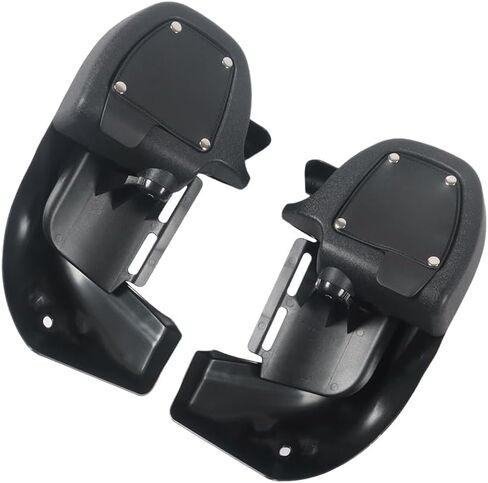 Lower Vented Leg Fairing + 6.5" Speakers W/Grills For Harley Touring 1983-2013 Road King Electra Street Glide Ultra Classic Vivid Black in Saudi Arabia