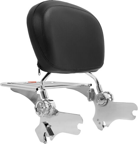 مسند ظهر ALMULOO قابل للفصل متوافق مع 1997-2008 Harley Road King Street Glide Electra Glide مسند ظهر للركاب العمودي مع إطلاق سريع للفصل من الكروم in Kuwait