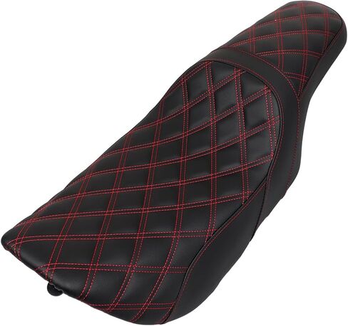 Black Red 2-up Driver Passenger Seat For Harley Road King FLHR 1997-2007 (Except FLHRS) Street Glide FLHX 2006-2007 in Kuwait