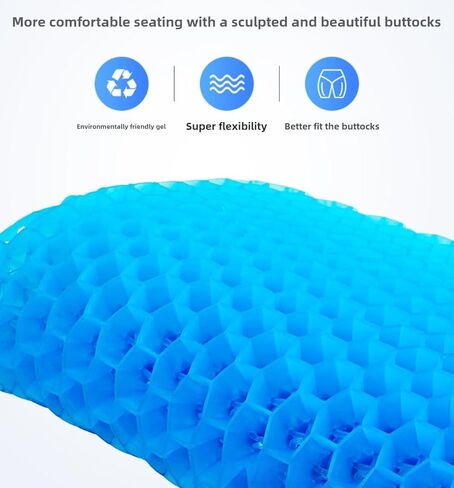 Summer ice pad Honeycomb Gel Office Chair Cushion, Long Sitting Silicone Butt pad, car Cool seat Cushion in Saudi Arabia