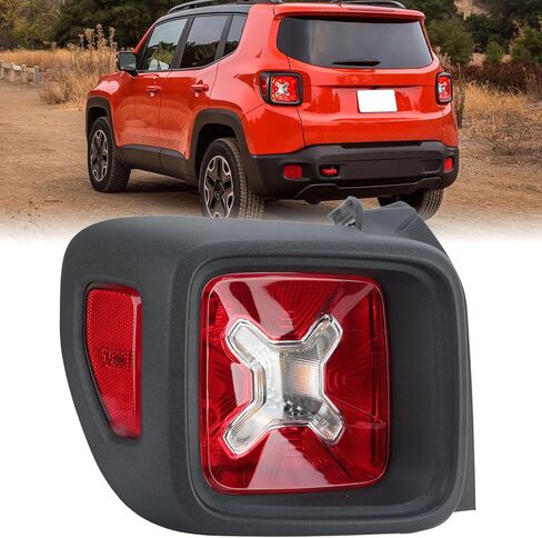 ضوء خلفي متوافق مع 2015-2022 Jeep Renegade ذو إطار أسود خلفي للمصباح الخلفي يحل محل 68429834AA CH2801209 (جانب الركاب الأيمن) in Kuwait