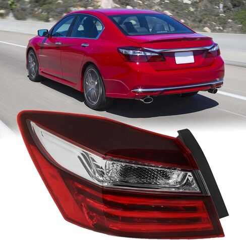 Rear Bumper Taillights Fit for 2016 And 2017 Honda Accord LH Replace the External Red Brake Lamp with Bulb in Saudi Arabia