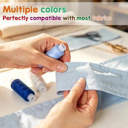 96 Pcs Sewing Thread Kit with Bobbins for Sewing Machine, 48 Colors Polyester Prewound Bobbins for Sewing, Emergency use, Travel, Hand Sewing Machines, DIY, and Home use, 400 Yards in Saudi Arabia