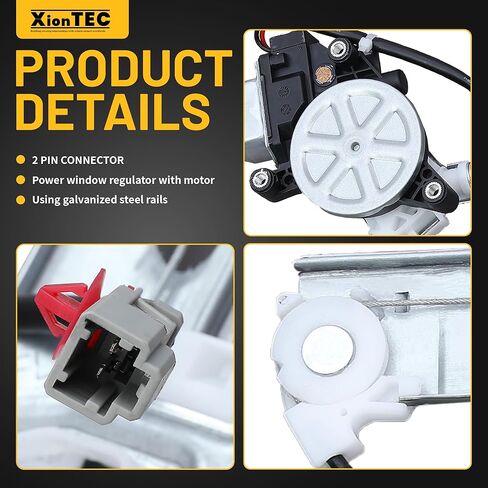 Power Window Regulator with Motor Rear Driver Side Compatible with Acura MDX 2001 2002 2003 2004 2005 2006 Replace# 72750S3VA03 748-558 in Kuwait