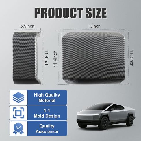 Center Console Cover for Tesla Cybertruck 2023-2025 Carbon Fiber Arm Rest Cover in Saudi Arabia