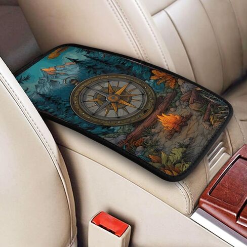 Goth Bat Rose Center Console Cover Pad, Car Armrest Seat Box Cover Cushion Universal for Most Vehicle SUV Truck, Car Interior Accessories Decor, Protect from Pet Claws & Dirt in Saudi Arabia