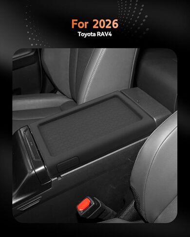 for 2026+ Toyota RAV4 Center Console Cover Armrest Box Protector Pad – Silicone Anti-Scratch Interior 2026 RAV4 (6th Generation Facelift) Accessories in Saudi Arabia