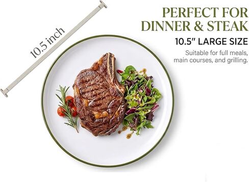 GBHOME Ceramic Dinner Plates Set of 6, 10.5 Inch Reactive Glaze Stoneware Plates Set, Modern Dinnerware Dishes Set for Kitchen,Microwave, Dishwasher Safe, Scratch Resistant-Pear White in Saudi Arabia