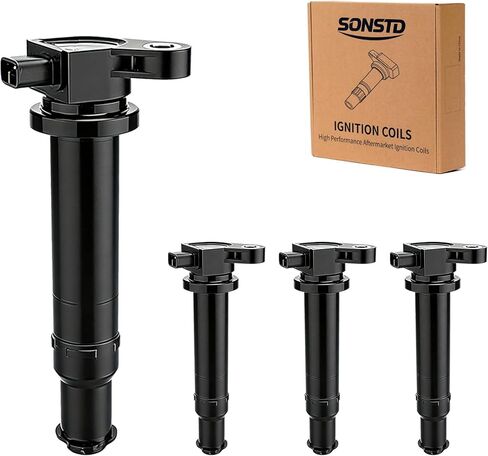 UF499 Ignition Coil Pack of 4 for Hyundai Accent, Elantra, Kia Rio, Spectra, Dodge Attitude 1.6L L4, Replaces OEM 27301-26640 in Kuwait
