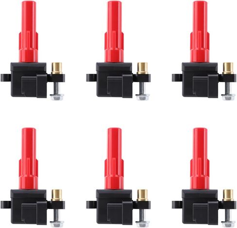 6Pcs UF569 Ignition Coil Fit for Buick Enclave Cadillac SRX STS ATS CTS Chevy Malibu Impala Traverse Pontiac Saab Saturn Camaro Outlook Suzuki GN10494 D515C UF569 C1555 in Kuwait