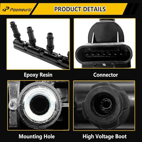 Set of 4 UF669 Ignition Coil Compatible with Buick Encore 2013-2021 Compatible with Chevy Cruze 2011-2015 Sonic 2012-2020 Trax 2013-2021 Ignition Coil Pack in Kuwait