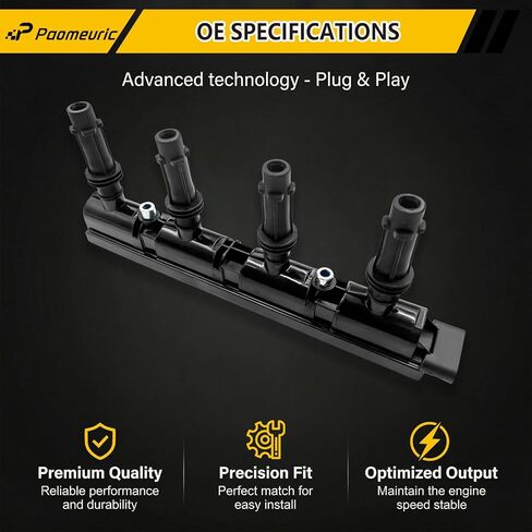 Set of 4 UF669 Ignition Coil Compatible with Buick Encore 2013-2021 Compatible with Chevy Cruze 2011-2015 Sonic 2012-2020 Trax 2013-2021 Ignition Coil Pack in Kuwait