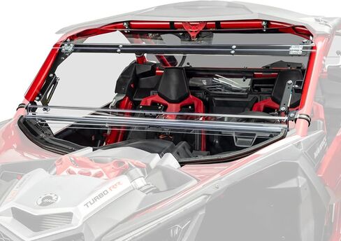 Field Issue Can-Am Maverick X3 Flip Windshield, Scratch-Resistant Hard-Coated 1/4" Polycarbonate Windshield Compatible with 2017-2026 Can Am Maverick X3 64" & 72", 2-Seat & MAX UTV Accessories in Kuwait