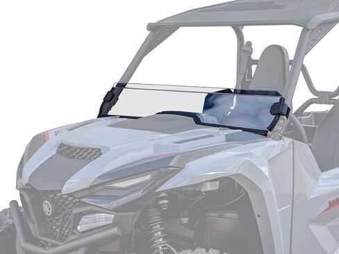 SuperATV نصف زجاج أمامي مقاوم للخدش لعام 2021+ Yamaha Wolverine RMAX 2 / RMAX 4 | تركيب سهل | بولي كربونات بسمك 1/4 بوصة أقوى 250 مرة من الزجاج in Kuwait