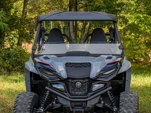 SuperATV نصف زجاج أمامي مقاوم للخدش لعام 2021+ Yamaha Wolverine RMAX 2 / RMAX 4 | تركيب سهل | بولي كربونات بسمك 1/4 بوصة أقوى 250 مرة من الزجاج in Kuwait