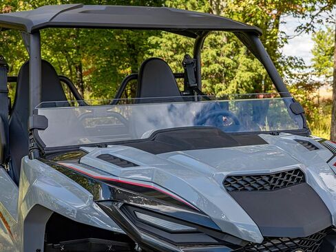 SuperATV نصف زجاج أمامي مقاوم للخدش لعام 2021+ Yamaha Wolverine RMAX 2 / RMAX 4 | تركيب سهل | بولي كربونات بسمك 1/4 بوصة أقوى 250 مرة من الزجاج in Kuwait