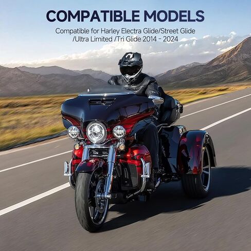 Smoke 4.5"Motorcycle Wave Windshield Windscreen Compatible for Harley 2014-2023 Harley Davidson Touring Street Glide/Electra Glide/Ultra Limited/Tri Glide FLHT FLHX FLHXS FLHTK in Saudi Arabia