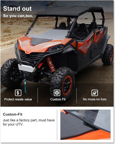 KIWI MASTER Half Windshield for 2023-2026 CFMOTO ZForce 950 Sport/800 Trail Accessories, Hard Coat Poly Front Window, Heavy Duty Polycarbonate, Scratch Resistant in Kuwait