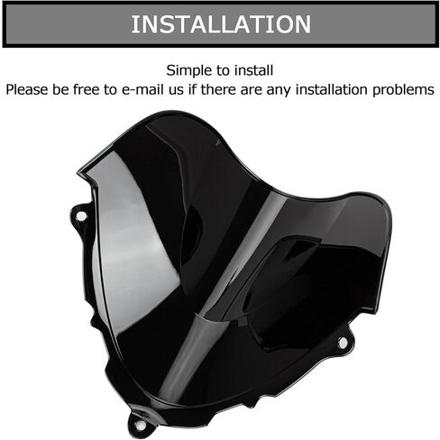 PSLER Windscreen Windshield Double Bubble for Katana GSX600F GSX750F 1998-2008 Black in Kuwait