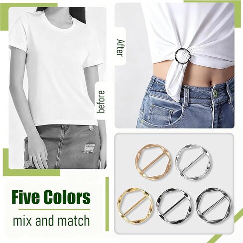 Bestac Scarf Clip, Scarf Ring Holder for Women, Metal Round Circle Buckle for Silk Scarves & T-Shirts in Saudi Arabia