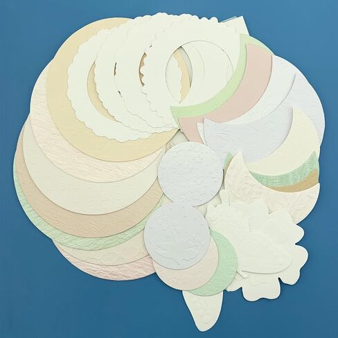 Scrapbook Textured Art Paper Assorted Set 25pcs Round Moon Flower Butterfly Special Craft Paper Supplies for Scrapbook Bullet Junk Journal Collage Card Making in Kuwait