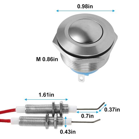Push Button Control Switch Ignition, Automatic Ignition System, Control AA Battery Type Ignitor with Electrode Spark 11PCS in Kuwait